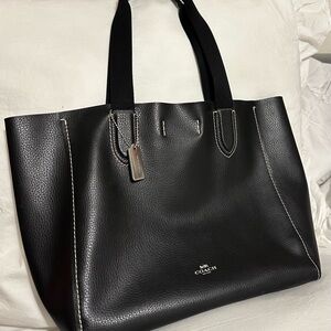 Coach Black Pebbled Leather Tote